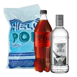 Combo Alto Del Carmen Transparente & Coke Zero