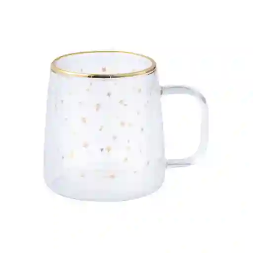 Taza Doble Vidrio Estrellas Doradas 250 mL Adagio Teas
