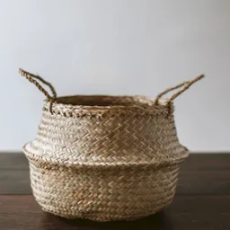 Canasto De Fibra Natural Bali L