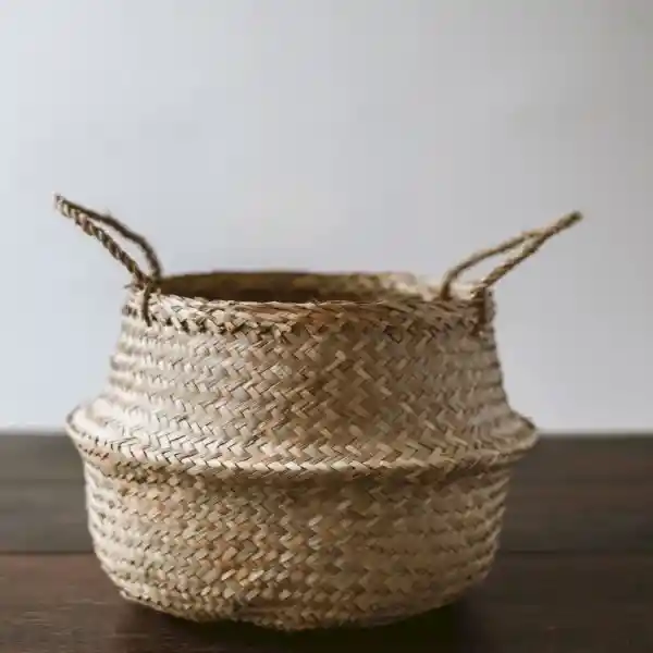 Canasto De Fibra Natural Bali L
