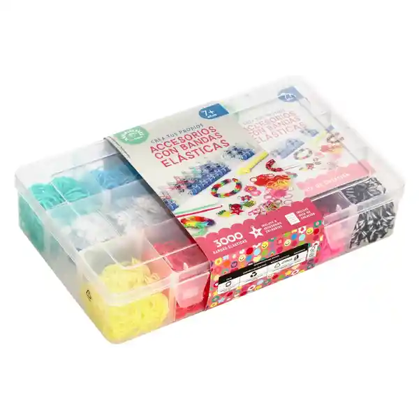 Set de Telar Con Bandas Elásticas Arcoíris