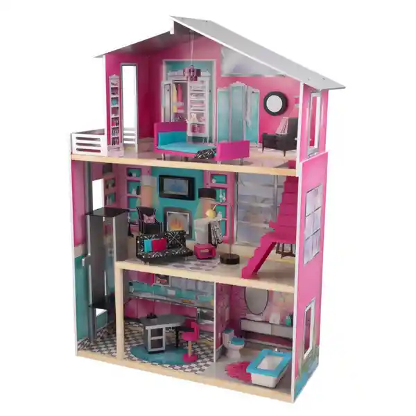 Casa Muñecas Luxury de Madera 3 Pisos Para Muñecas Tipo Barbie