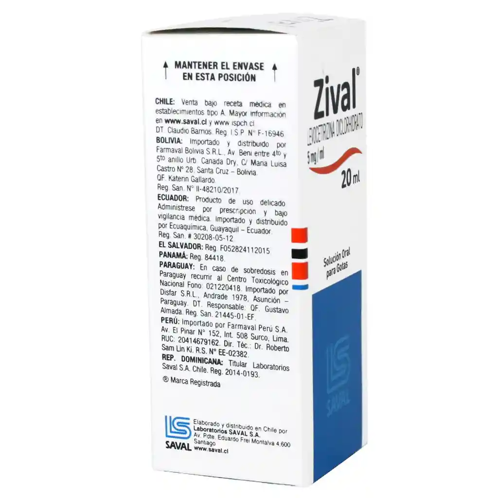 Zival Antihistamínico 5 mg Solución Oral 