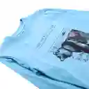 Polera Manga Larga Niño Celeste Talla 4 A Pillin