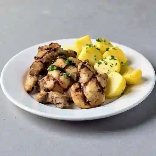 Carne y Pollo con Papas Duquesa