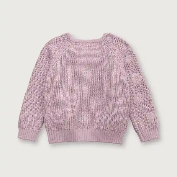 Sweater Con Manga Raglan Color Lila Talla 2A Opaline
