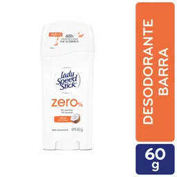 Lady Speed Stick Desodorante en Barra Zero% Fresh Coconut 