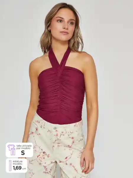 Index Polera e S/25 Mujer Burdeo M IPO0254