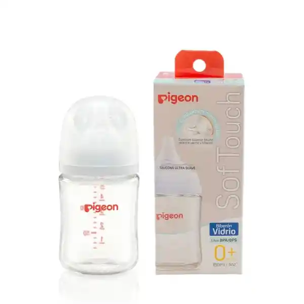 Pigeon Mamadera de Vidrio Boca Ancha 160 mL