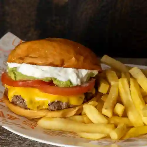 Italiana Cheese Burger con Papas