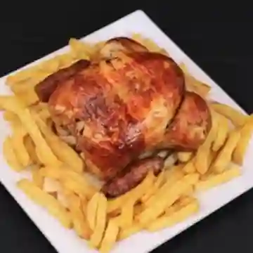 1 Pollo Asado con Papas Fritas