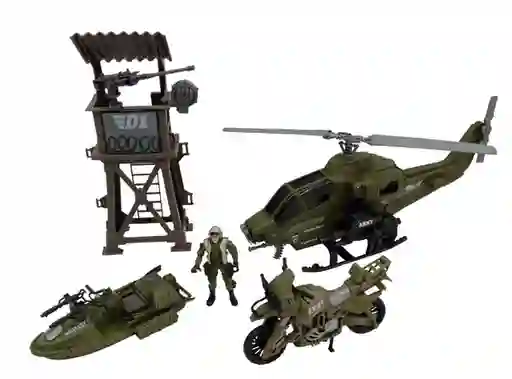 Ultra Toys Set Helicóptero Militar