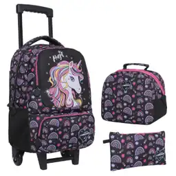 Head Pack Mochila Bakan Unicornio Arcoiris Negro 2024