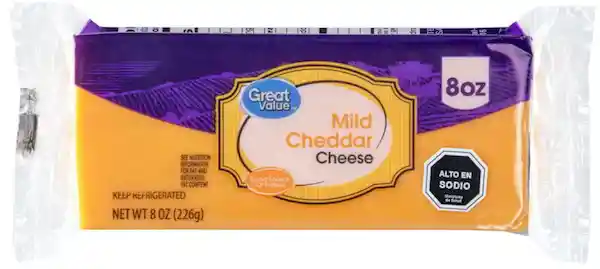 Great Value Queso Cheddar en Trozo