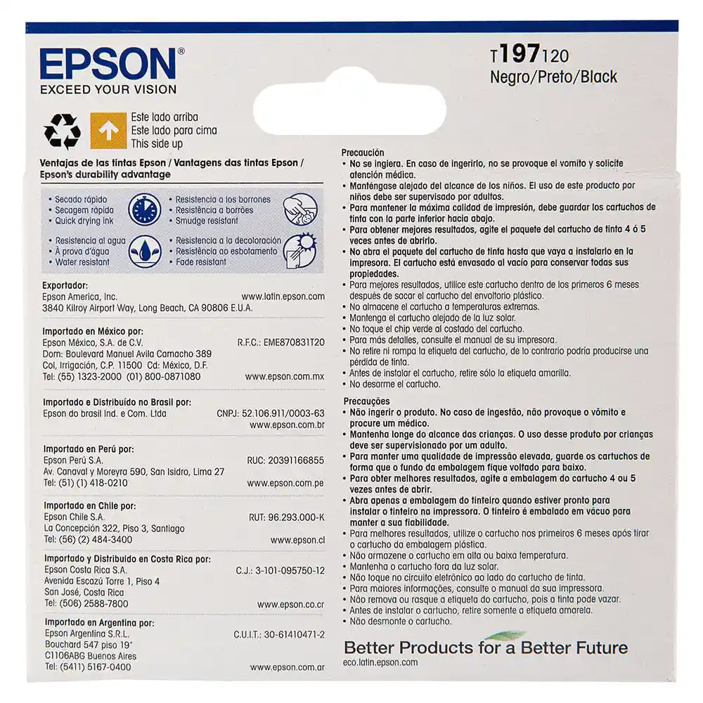 Epson Cartridge 197 Negro