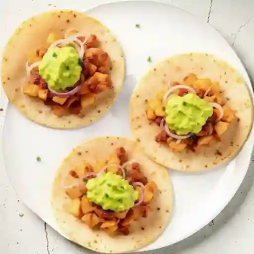Promo taco pollo camarón (3 uds)