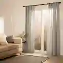 Set Cortina Texturada Con Presilla Gris 140 x 240 cm Casaideas