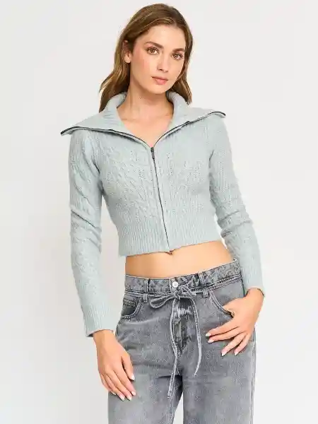 Index Suéter Manga Larga Ateresa Cor Verde Claro S S25