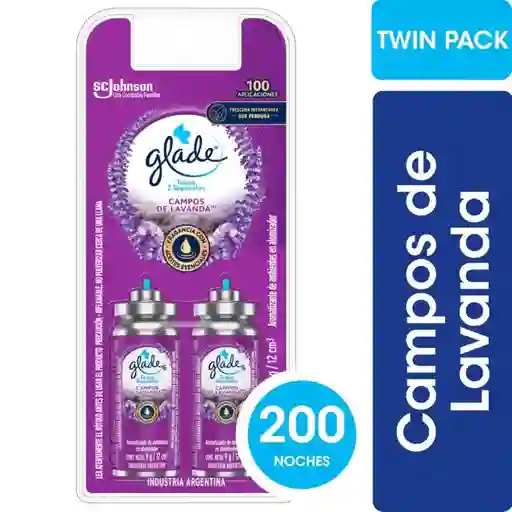 Aromatizante Ambientes Glade Lavanda Repuesto Pack 9 g x 2 Und