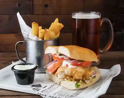 Sándwich Merluza Austral Frita
