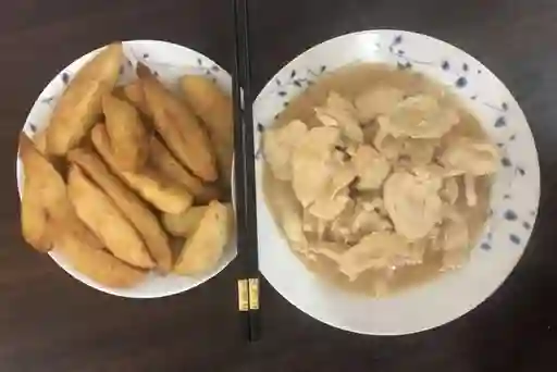 Pollo solo con papas