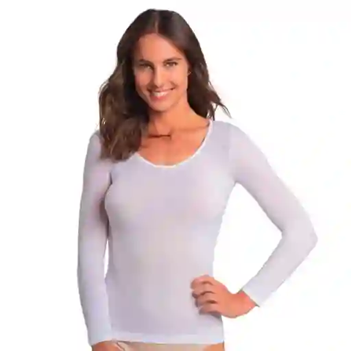 Camiseta Chemisette Manga Larga Blanco Talla Eg/Xl Caffarena