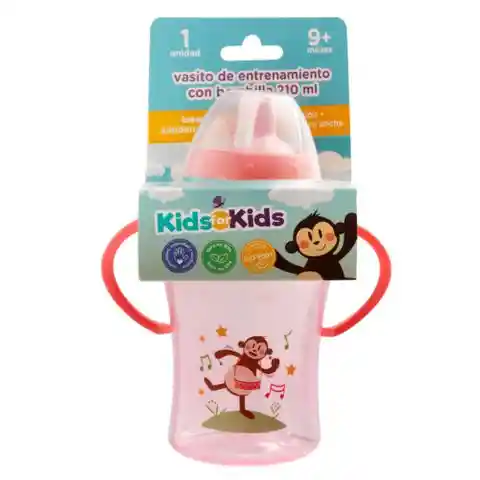 Kids For Kids Vaso Entrenamiento Con Bombilla de 260 mL