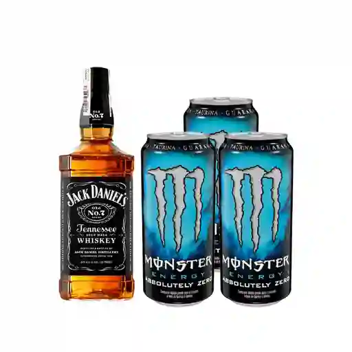 Combo Jack Daniels Whisky Premium Old No.7 Tennessee Monster Beb