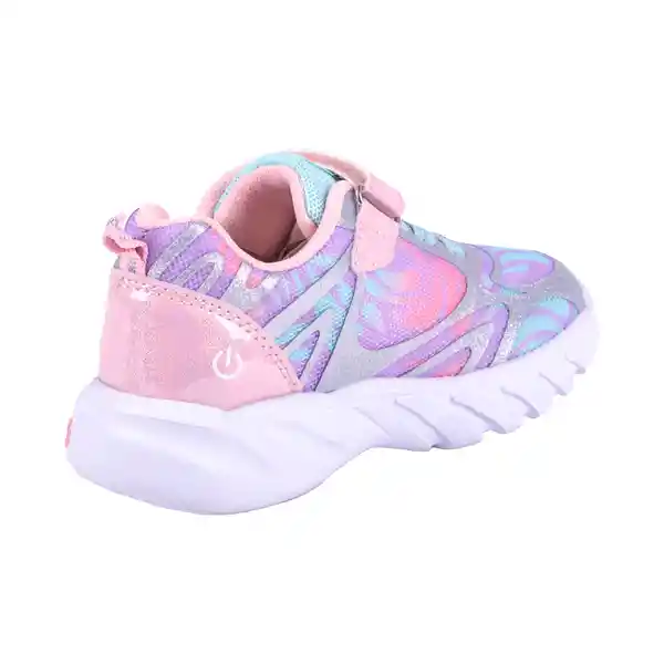 Zapatillas Luces Bebe Niña Rosado Pillin 20