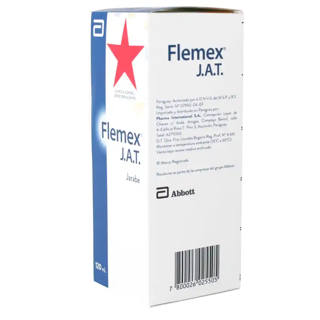 Flemex J.A.T Jarabe (10 mg / 30 mg / 2 mg)
