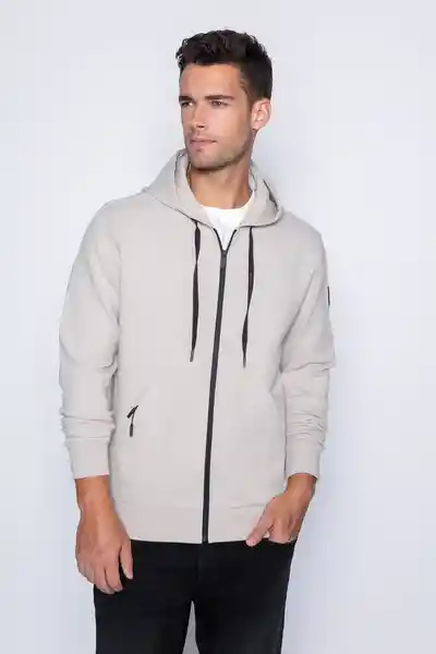 Polerón Hoodie Ñuble Scuba Sand Beige Talla L Nimtu