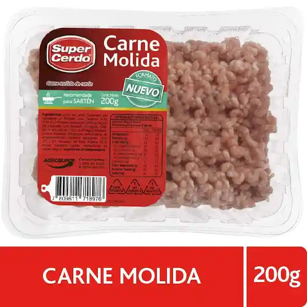 Super Cerdo Carne Molida Bolsa