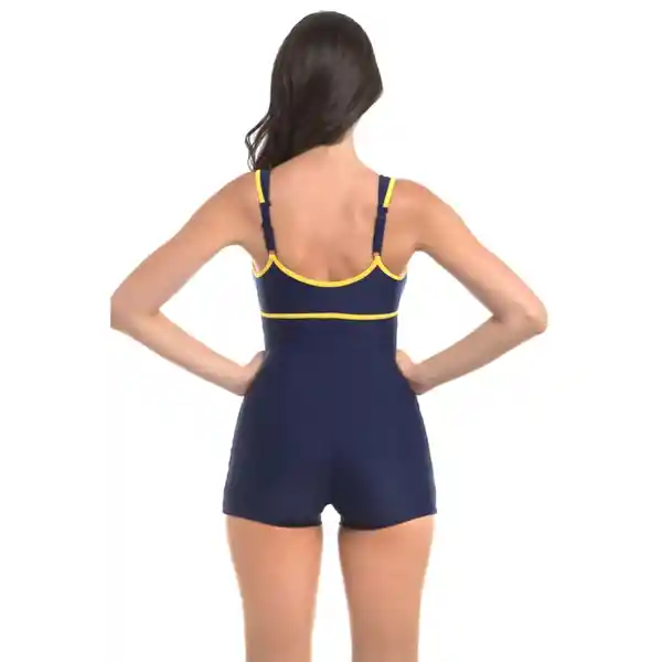 Traje de Baño Deportivo Con Piernas Azul Marino Talla XXL Samia