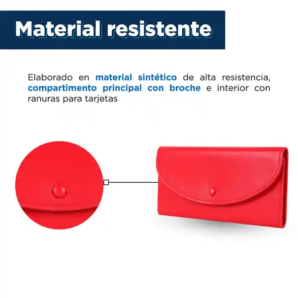 Billetera Estilo Simplista Europeo Delgada Rojo Miniso