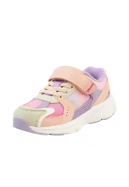 Zapatillas Sport Velcro Elástico Kids Niña Rosado Talla 28 871