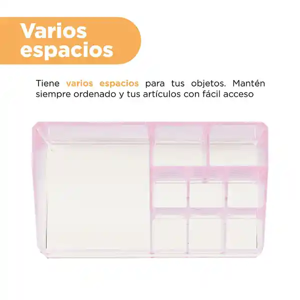 Organizador Multifuncional Para Joyas y Cosméticos Rosa Miniso