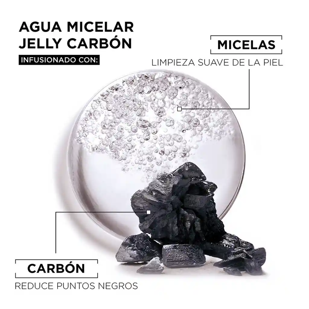 Garnier-Skin Active Agua Micelar Jelly Carbón