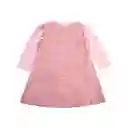 Vestido Cotelé Manga Larga Bebé Niña Rosado Talla 6 M Pillin