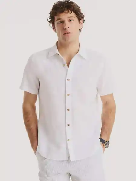 Nautica Camisa Blanco L NAWA2511