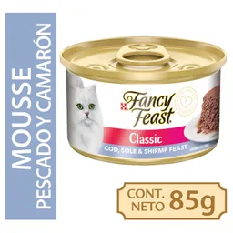 Fancy Feast Alimento para Gato Mousse Pescado y Camarón