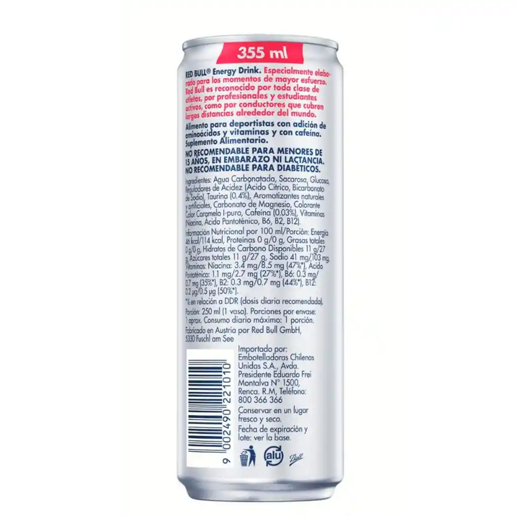 Red Bull Promo: 2X Bebida Energetica 355Cc