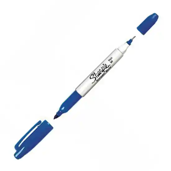 Sharpie Marcador Permanente Azul Doble Punta