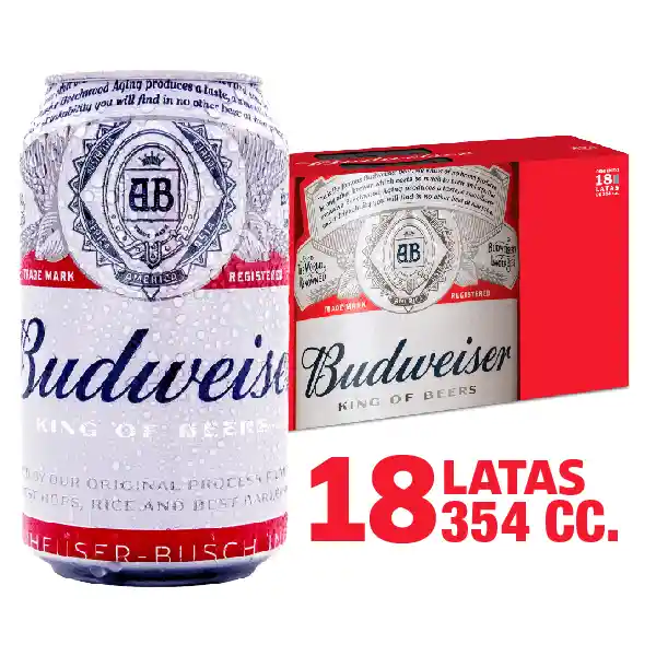 Budweiser Cerveza Lager Rubia en Lata