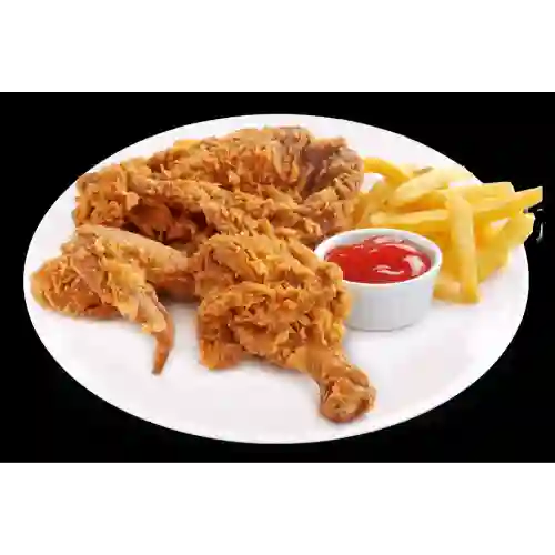 Alitas Broaster + Bebida