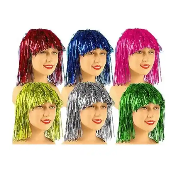 Peluca Metálica Colores Surtidos