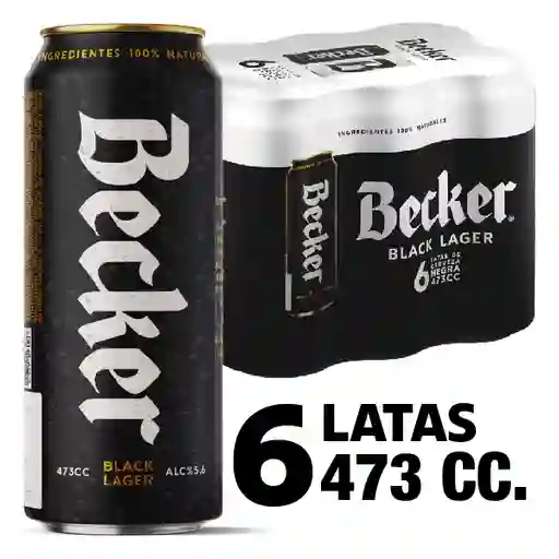 Becker Cerveza Negra x 6 Unidades