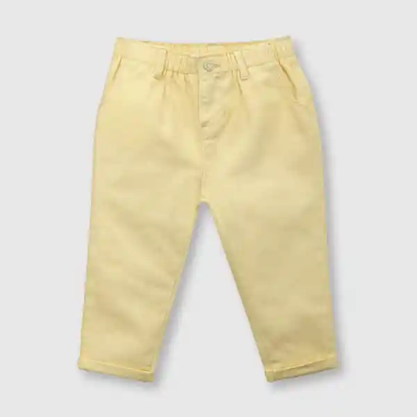 Pantalón Gabardina de Bebé Niña Amarillo Talla 36M Colloky