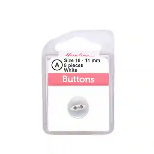 Botón Plástico Ojo De Pez Blanco 11mm 10 D Hb00418.01 11mm 10