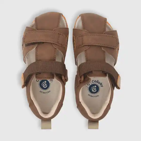 Sandalias Doble Ajuste de Niño Café Talla 26 Colloky