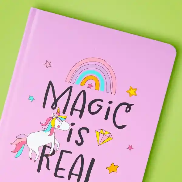 Libreta Morado Magic is Real Miniso